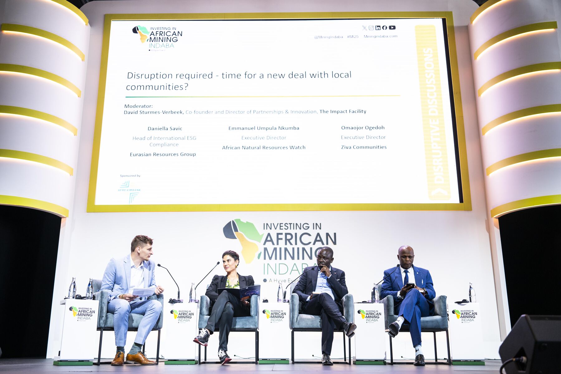 David Sturmes moderating a panel at Investing in African Mining Indaba